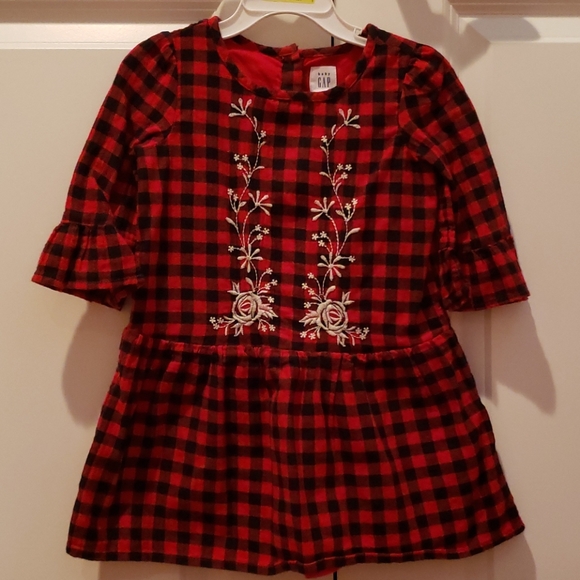 Gap Buffalo Print Embroidered Dress - Picture 1 of 4